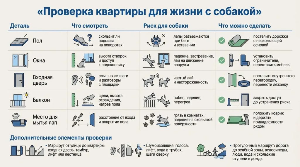 Проверка квартиры для жизни с собакой